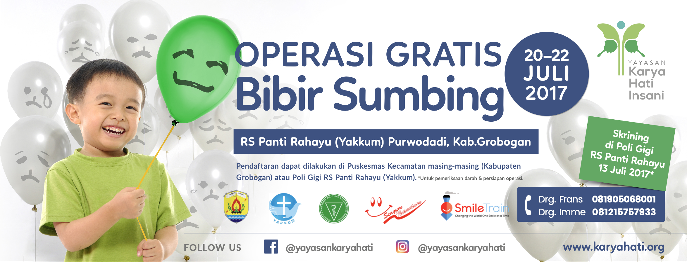 Operasi Gratis Bibir Sumbing Purwodadi, 7 Juli 2017